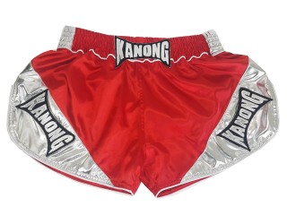 Short Boxe Femme Kanong : KNSRTO-201-Rouge-Argent