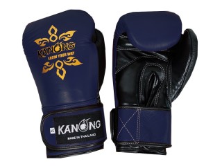 Gant de Boxe en cuir de Kanong : Marine/Noir