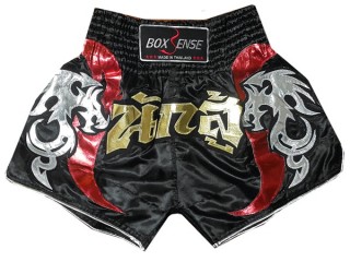 Boxsense Short de Muay Thai : BXS-005-Noir