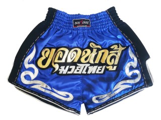 Boxsense Retro Short de Muay Thai : BXSRTO-027-Bleu