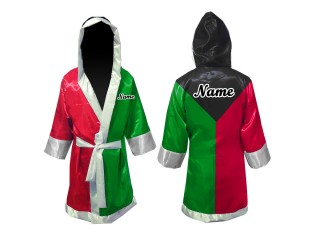 Kanong Peignoir de boxeur : Noir/Vert/Rouge