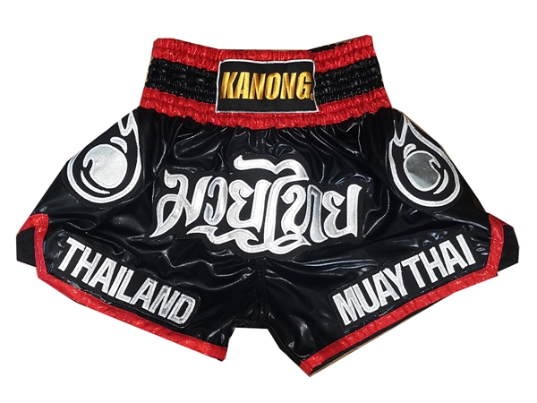 Kanong Short Boxe Thai : KNS-118-Noir
