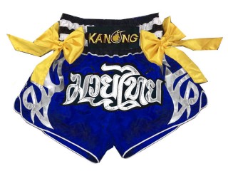 Kanong Short Boxe Thai : KNS-127-Bleu