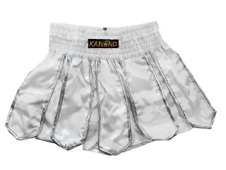 Kanong Gladiator Short de Boxe Thai gladiator : KNS-139-Blanc