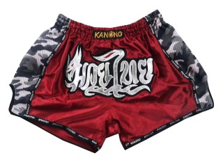 Kanong Retro Short Boxe Thai : KNSRTO-231-Bordeaux