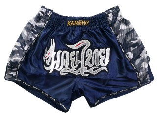 Kanong Retro Short Boxe Thai : KNSRTO-231-Marine