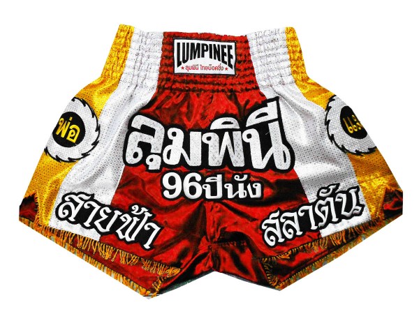Lumpinee Short Boxe Thai : LUM-001-Rouge