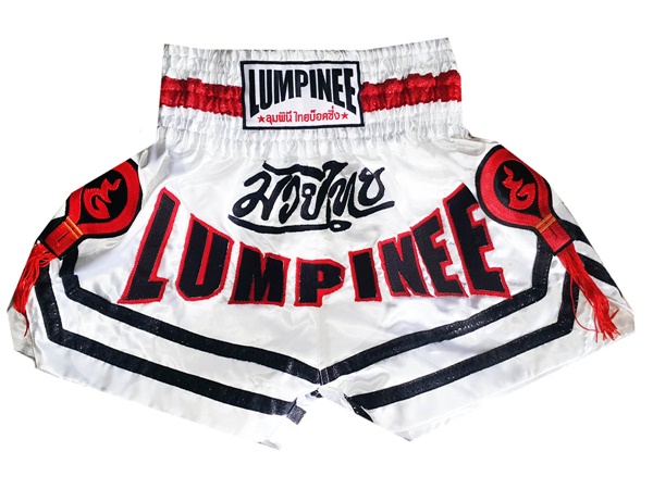 Lumpinee Short Boxe Thai : LUM-036-Blanc