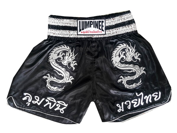Lumpinee Short Boxe Thai : LUM-038-Noir