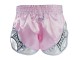 Kanong Retro Short Boxe Thai : KNSRTO-201-rose-argent