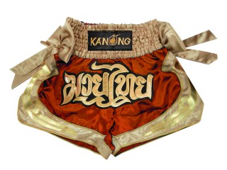 Kanong Ruban Short Boxe Thai : KNS-132-Orange